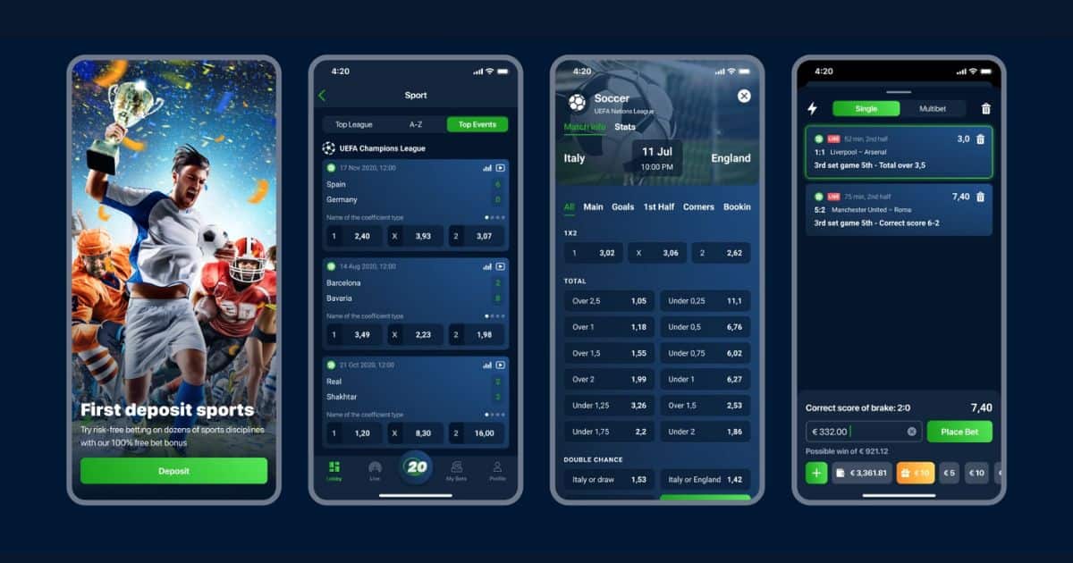 20bet mobile app screenshot