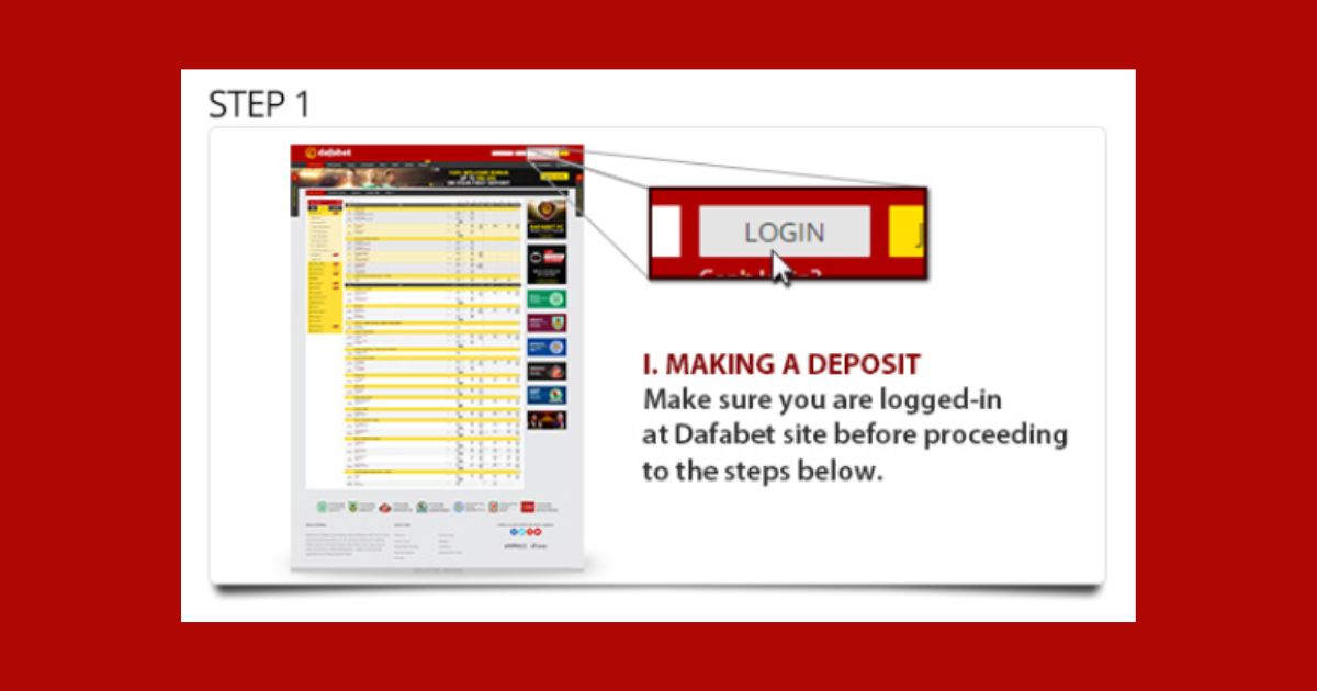 dafabet deposit step 1