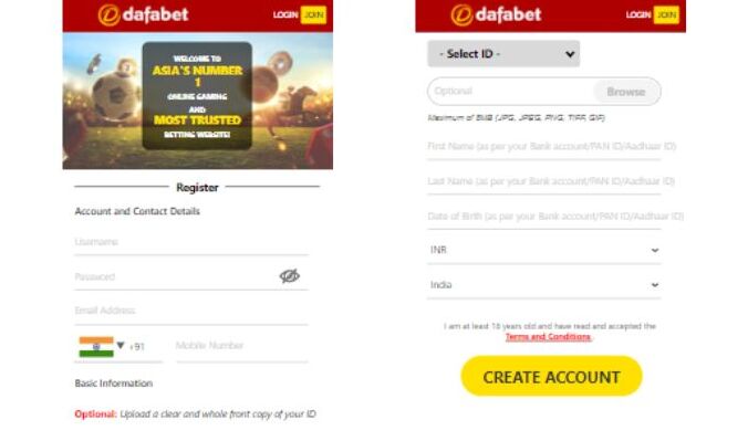 dafabet mobile app register