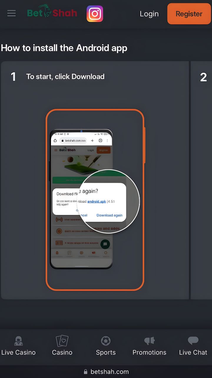 How to download betShah apk for android
