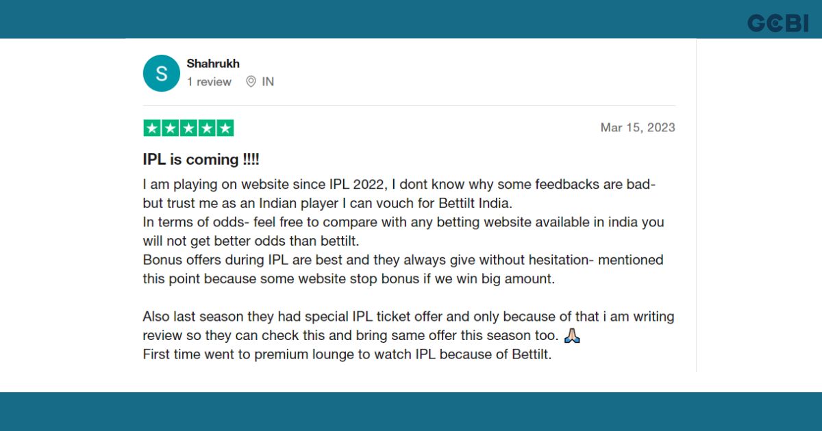 bettilt cricket betting testimonial screenshot 4