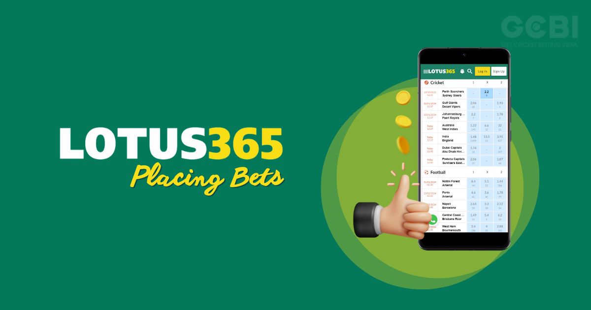 lotus365 app placing bet