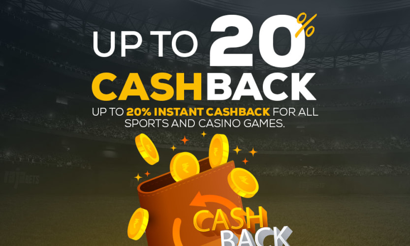 rajabets cash back bonus