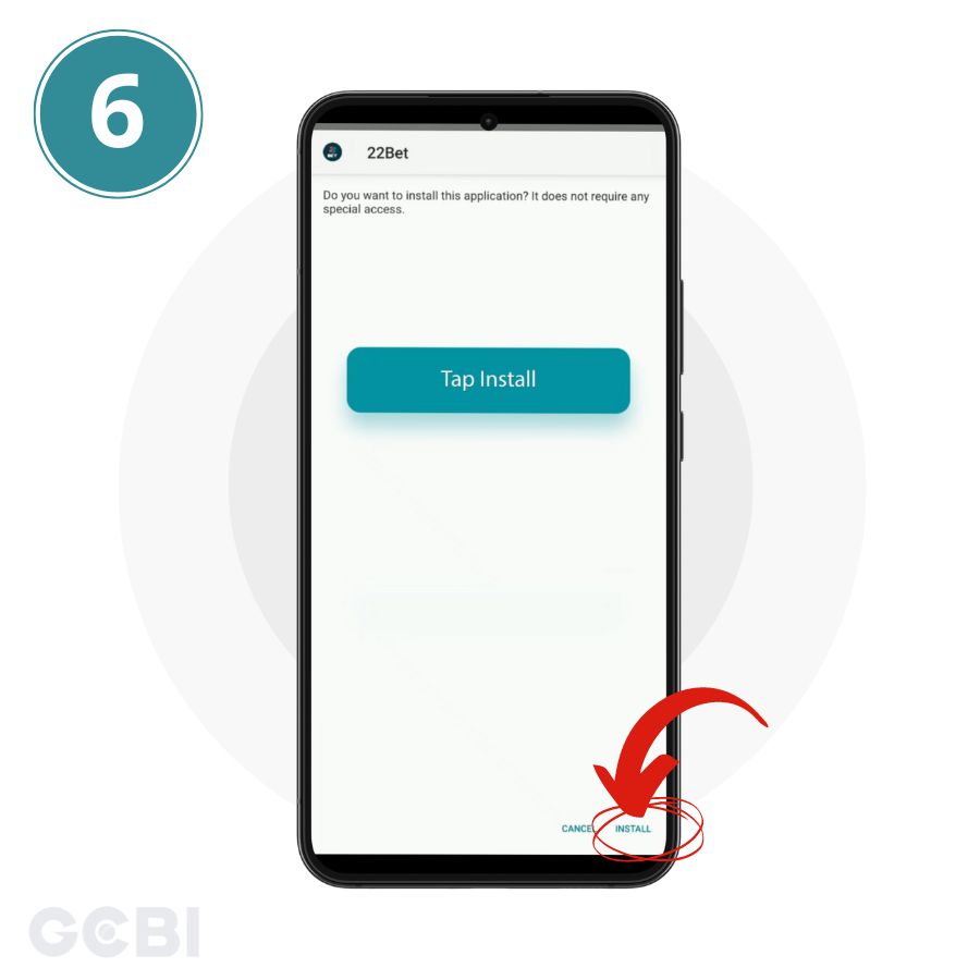 22bet app download install step 6
