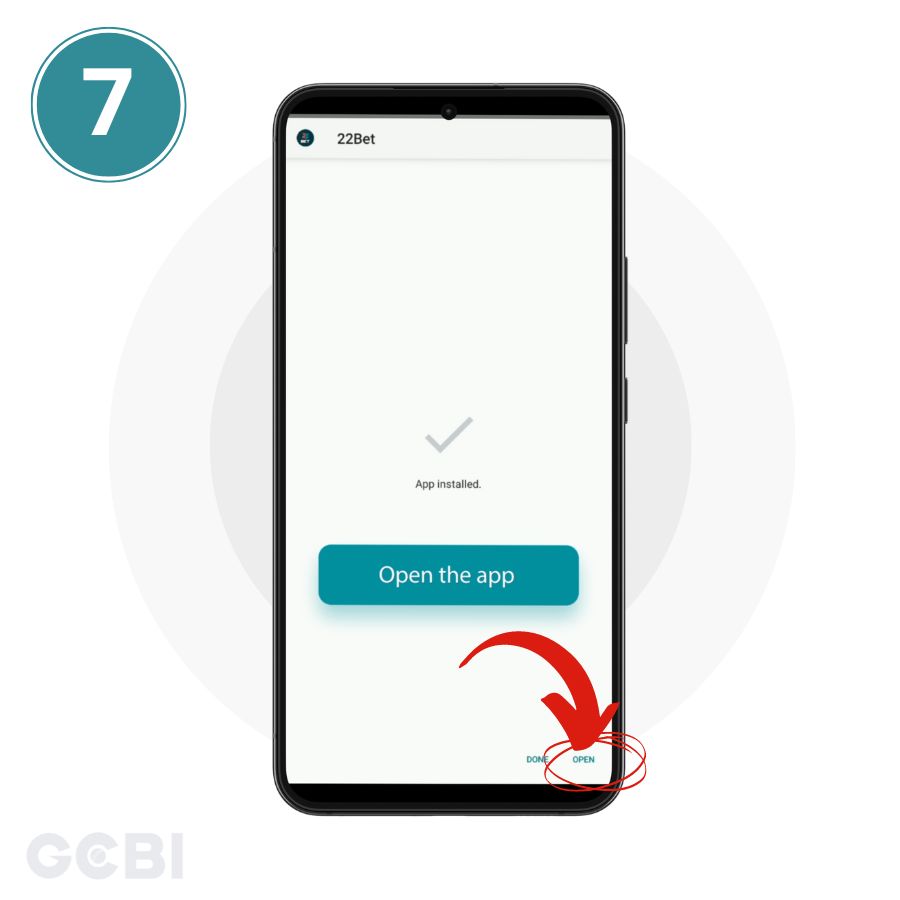 22bet app download install step 7