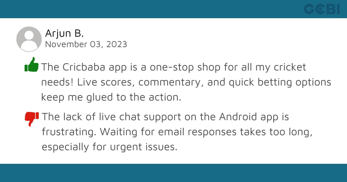 cricbaba app review by Arjun