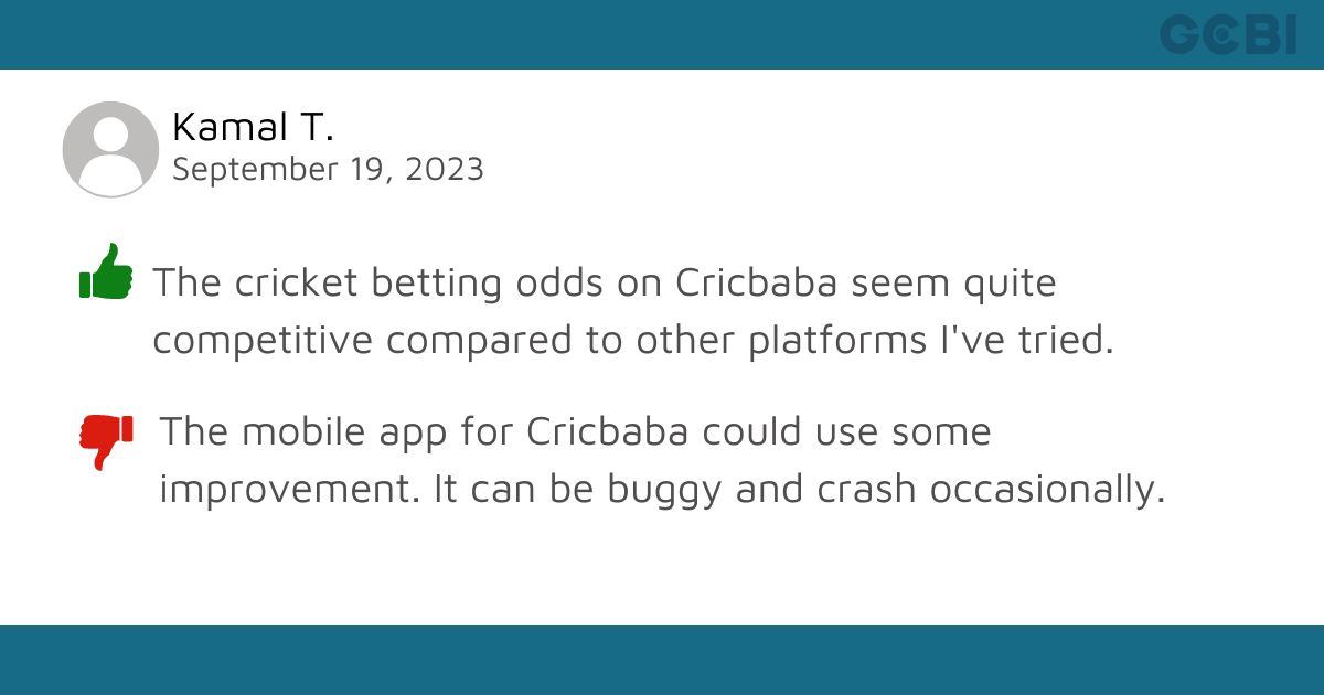 cricbaba cricket betting review by Kamal