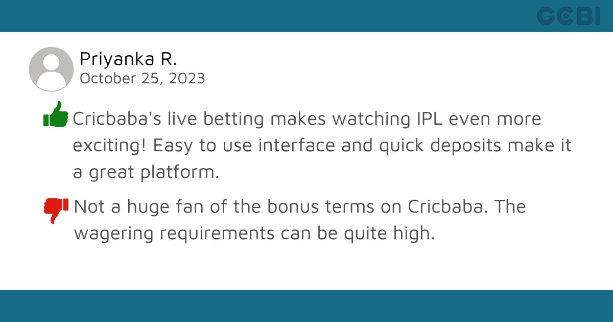 cricbaba cricket betting review by Priyanka