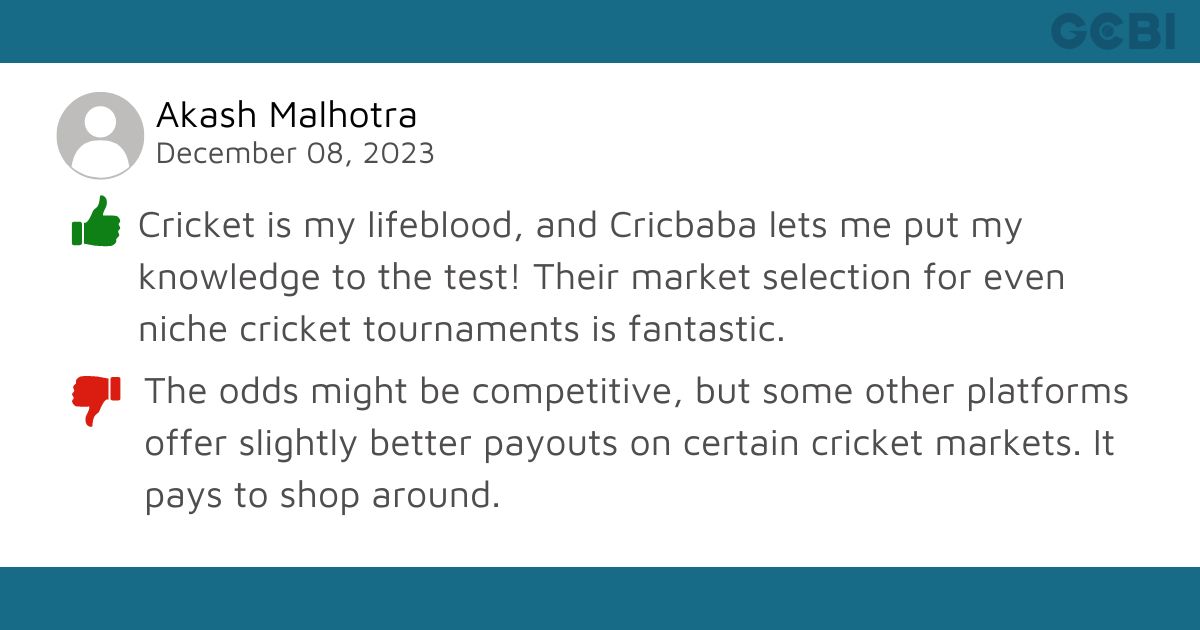 cricbaba paymen review by Malhotra