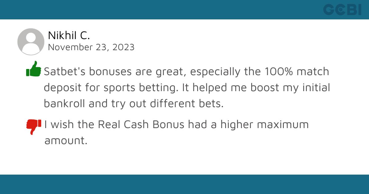 satbet bonus review by Nikhil