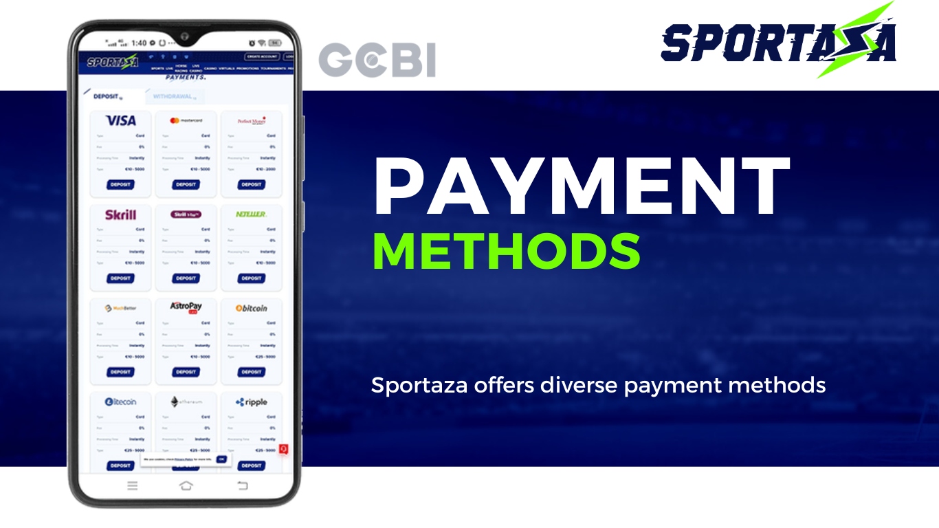 sportaza payment methods